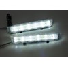 2x Clear Lens Rear Bumper Reflector LED Fog Tail Stop