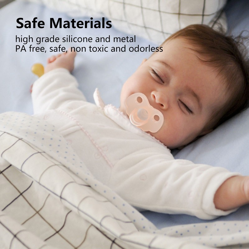 Silicone Baby Pacifier Bite Resistant Teething Discomfort Relief Washable Silicone