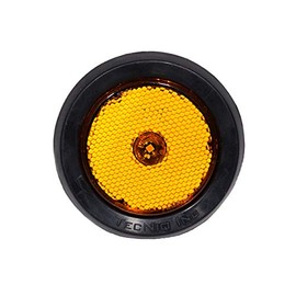 TecNiq S10-AA00-1, 2 1/2 Inch Amber Sidemarker w/Reflector & Grommet, PL2 Connection