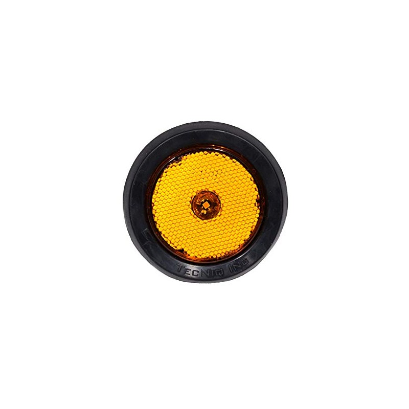 TecNiq S10-AA00-1, 2 1/2 Inch Amber Sidemarker w/Reflector & Grommet,