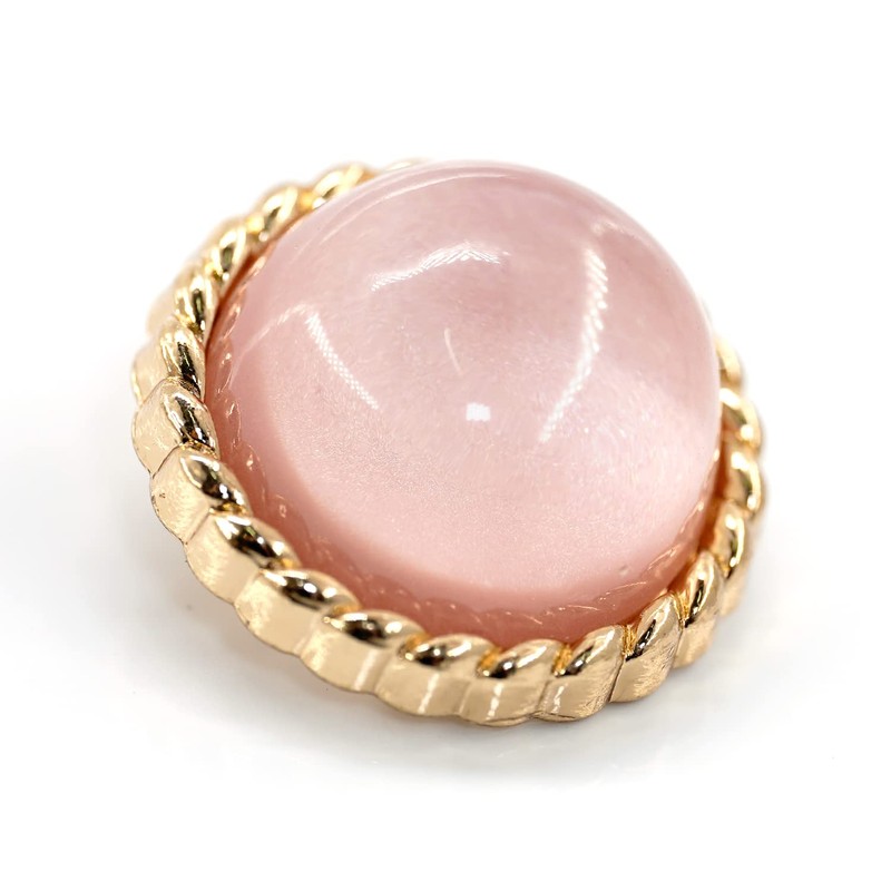 Craftisum 20 pcs Clear Glass Dome Pink Shimmer Layer Sewing