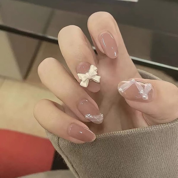 LIGHT RAIN Press on Nails Medium Length - First Love,