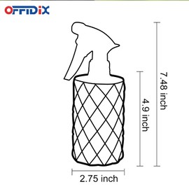 OFFIDIX Fine Mist Plant Mister, Handheld Pressure Glass Spray Bottles, 0.35L/11.8oz Watering Can with Adjustable Nozzle for Outdoor Indoor Gardening and Cleaning Work (Green)