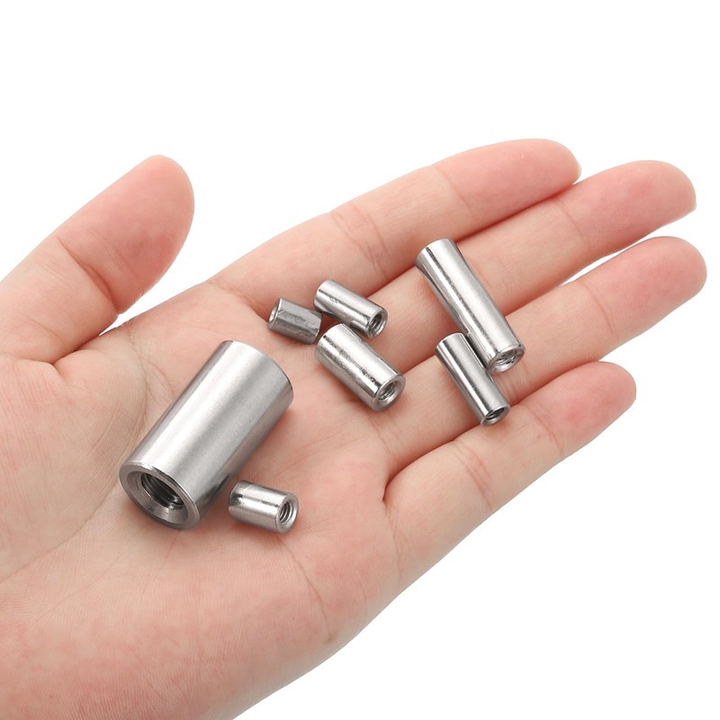 sourcing map M4x0.7mm Round Coupling Nuts, 25 Pcs 304 Stainless