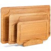 3-Piece Wood Cutting Board Set - Solid Bamboo Wood Cutting