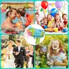 Rocket Bubble Gun Machine Set with 2 Bubble Solution Bottles,40hole