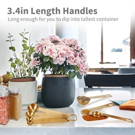 Cucharas medidoras, tazas medidoras de acero inoxidable 304 y cuchara, juego de 7 piezas 1 cucharada y 12 cucharada, 12 cucharadita, 18 cucharadita...