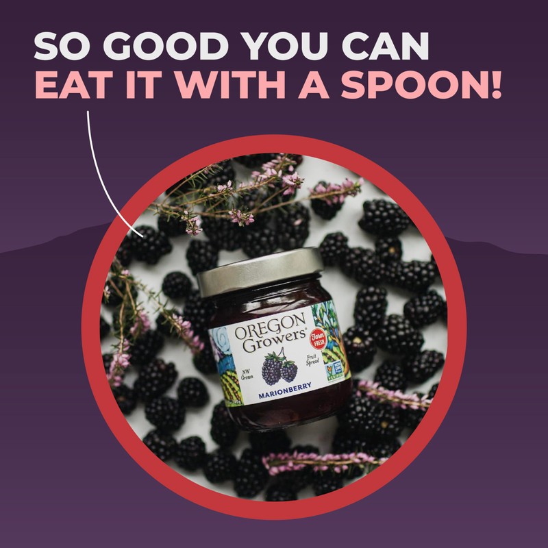 Oregon Growers Marionberry Fruit Spread - Marionberry Jam Made In