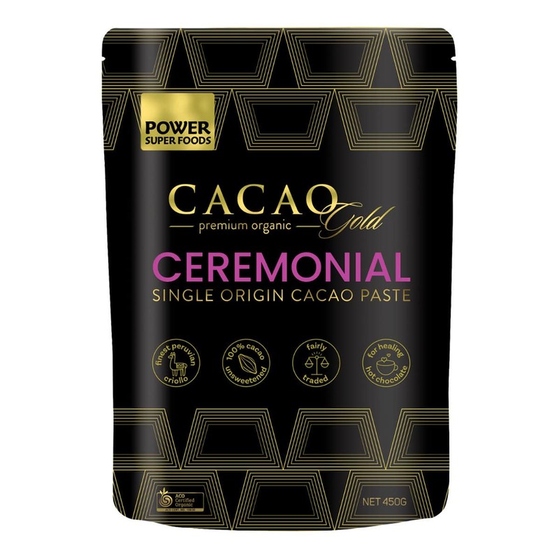 Power Super Foods Ceremonial Single Origin Cacao Paste, 225g