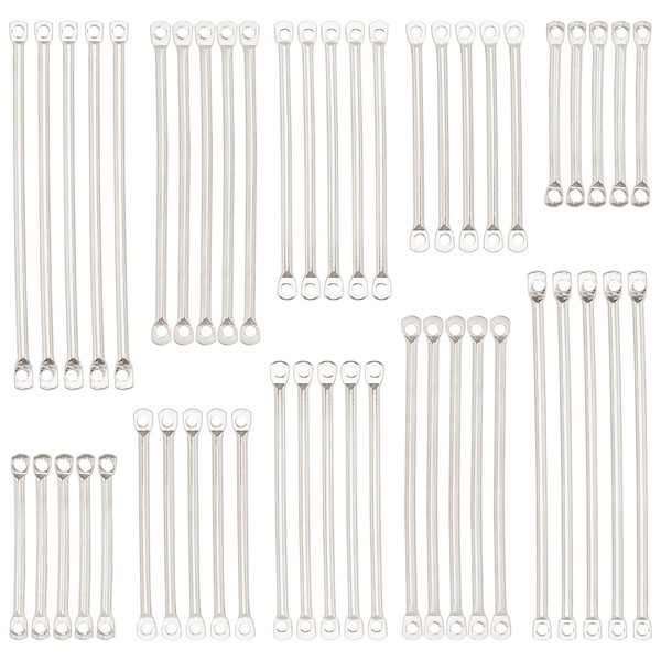 SUNNYCLUE 1 Box 150 Pieces 5 Sizes Bar Link Charm