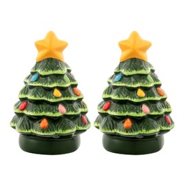 Mr. Christmas Green Tree Salt & Pepper Shakers, One Size