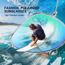 YUIOOISH Pilot Sunglasses for Men Women Retro Polarised Sunglasses Metal Frame for Driving Fishing UV400 Protection, Black/Black Grey