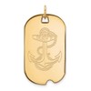 Navy Large (3/4 Inch) Dog Tag (Gold Plated)