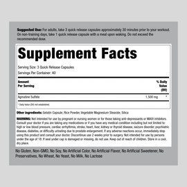 Piping Rock Agmatine Sulfate Capsules 1500 mg | 120 Count | Non-GMO, Gluten Free Supplement
