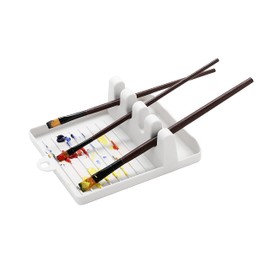 HuSiuSiu BEST Paint brush holder for large paint brush rest with 5 slots suitable for watercolor,oil,acrylic painting party