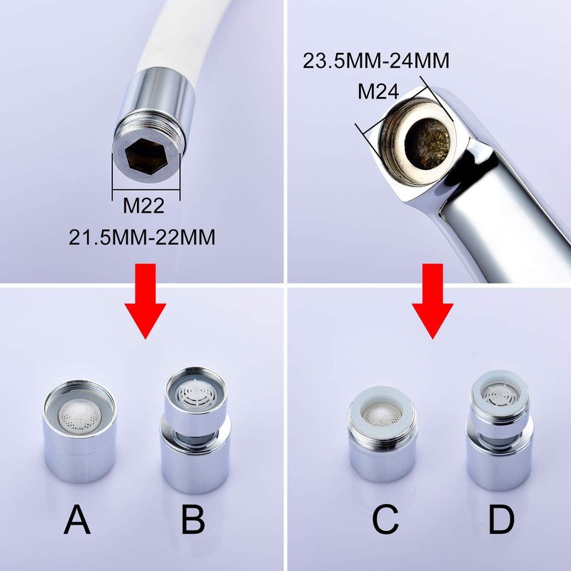 Ciencia Brass M22 Internal Thread Dual Function 2-Flow Tap Aerator,