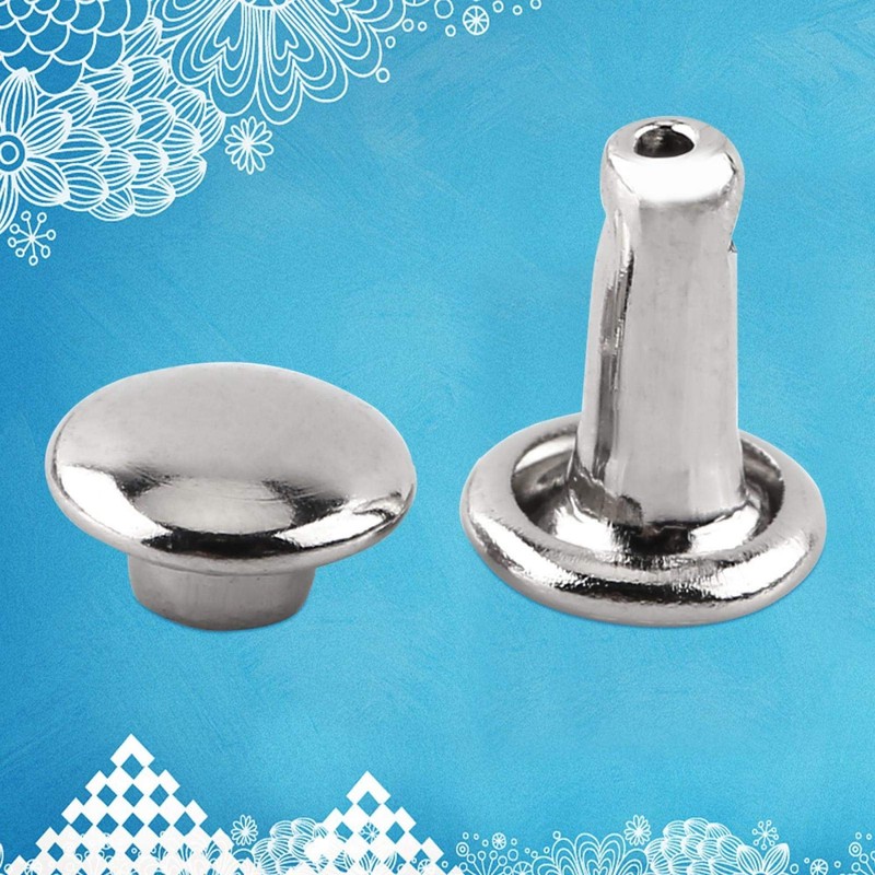 Rivet,Leather Craft Rivet 100pcs Double Rivet Tubular Metal Leather for