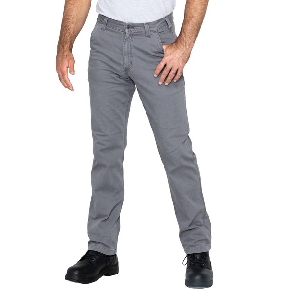 Carhartt mens Rugged Flex Relaxed Fit Canvas Work Pants, Gravel, 34W x 30L US