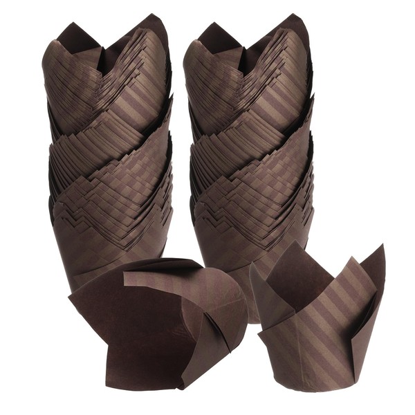 sourcing map 150 Pcs Tulip Baking Cups Cupcake Muffins Liners