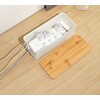 BUYSK ABS Cord Organizer Box with Wooden Lid, Cable Management