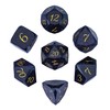 UDIXI 7PCS Gemstone DND Dice Set, Blue Sandstone D&D Multifaceted