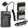Kastar 2-Pack Battery and AC Charger with Car Adapter Compatible