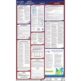 2022 Georgia State and Federal Labor Law Poster (Spanish, GA State) - OSHA Compliant All-in-One Laminated Poster