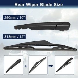 X AUTOHAUX Rear Windshield Wiper Blade Arm Set for Mini Cooper One R50 2001-2004 for Mini Cooper R53 2001-2004