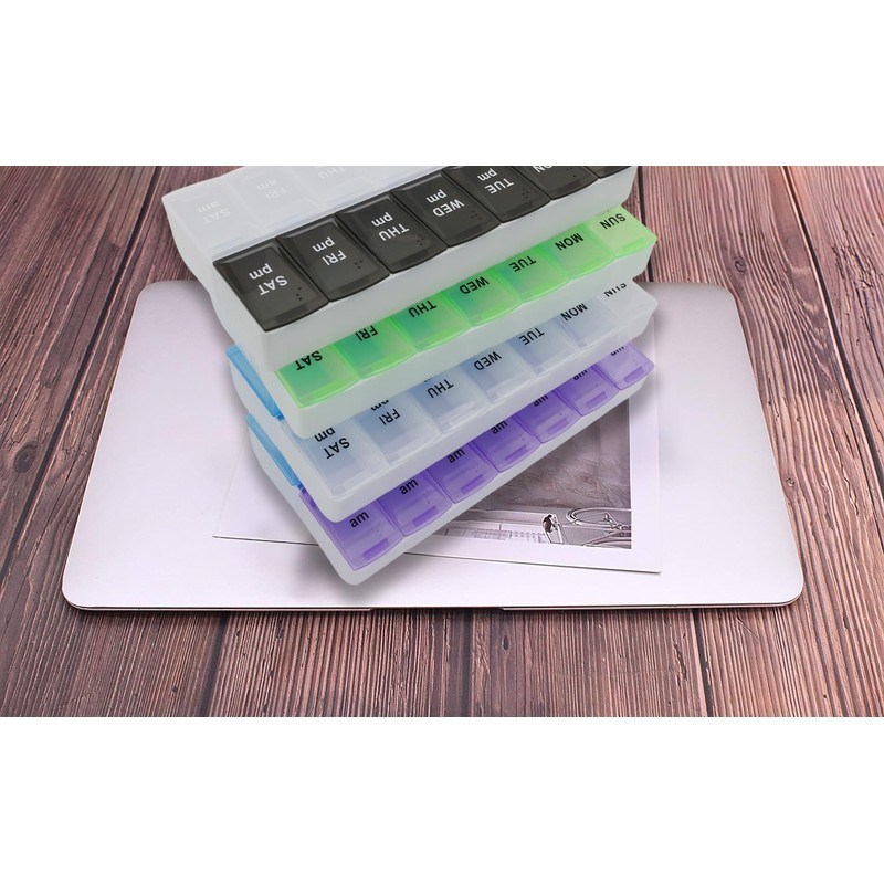 7 Day Weekly Pill AM PM Organizer, ShysTech Large Pill