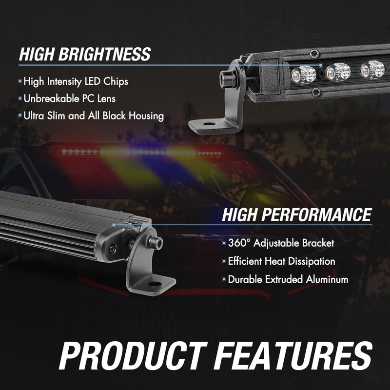 ACEC SHOP 30 Inch LED Chase Light Bar with Strobe