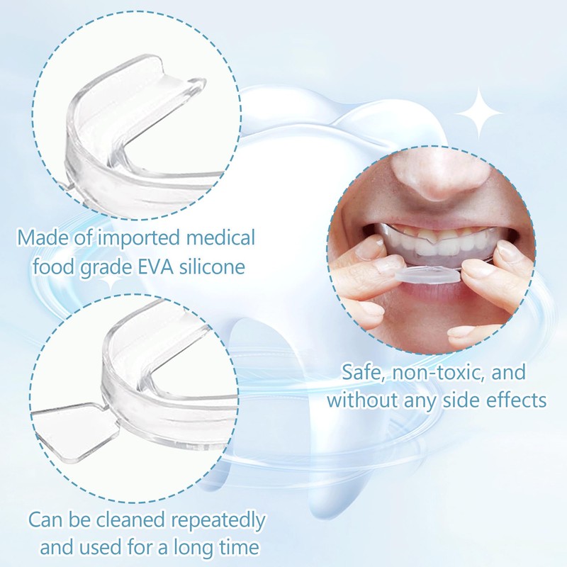 6PCS Teeth Whitening Trays Reusable Teeth Whitening Gum Shield Plasticity