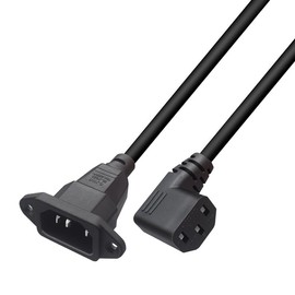 Strhowill IEC320 C13 to C14 Power Cable, 0.6m/1.96ft, 90-Degree