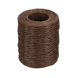 PATIKIL 656 Feet Floral Bind Wire Wrap Twine, 2mm Florist Wire Iron Wire Paper Covered Vine Wrapping Binding Wire for Flower Bouquets, Coffee