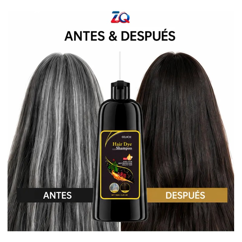 Shampoo Tinte Instantáneo Castaño Cubre Canas 100ml
