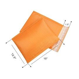 Shipping Bubble Mailers MEIANJU Padded Poly Mailer Envelopes L15xW12.5 inch Packaging Mailing Envelope Bags Shipping Bag Bulk Pack Self Seal Package Mail Packing Business Supplies,orange -25PCS