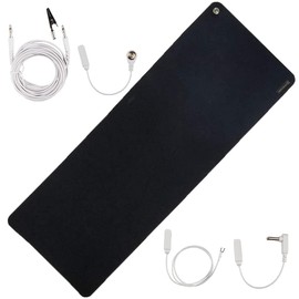 riraku-life Earthing Mat for Earth Health Law Connected to Earth, Genuine Earth Mat (Built-in Cord 16.8 ft (5 m) Resistance) (26.8 x 9.8 inches (25 cm), Rubber Type)