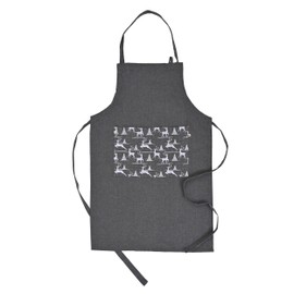 Home Tex Life Cotton Melange Apron with an Adjustable strap & Visible Center Pocket Melange Grey One Size, Melange Grey11, One Size