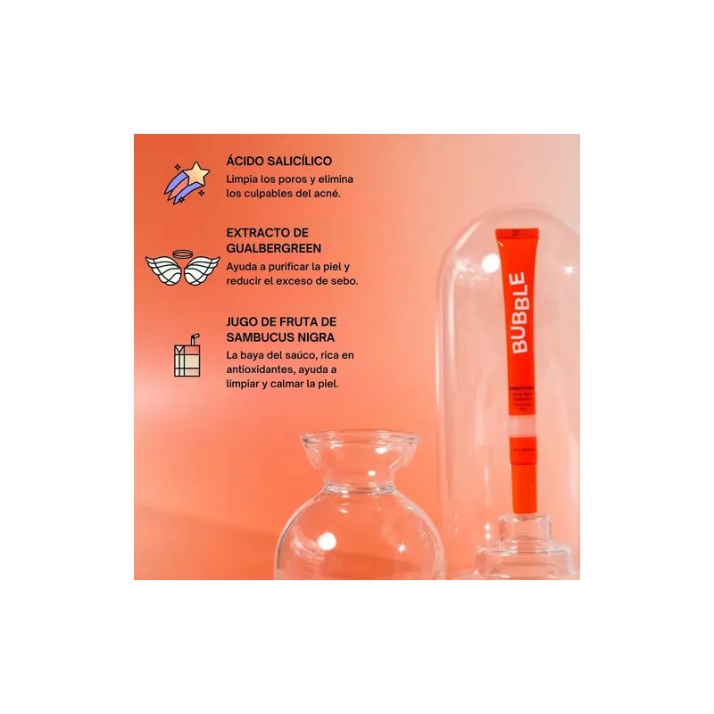 Bubble Tratamiento Antiacné Knock Out Ácido Salicílico 1.8% 10ml Rostro