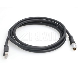 SZRMCC M12 8 posiciones X-Code macho a RJ45 Ethernet Cat-6 TAIYO cable blindado para cámara industrial (negro, 2 m)