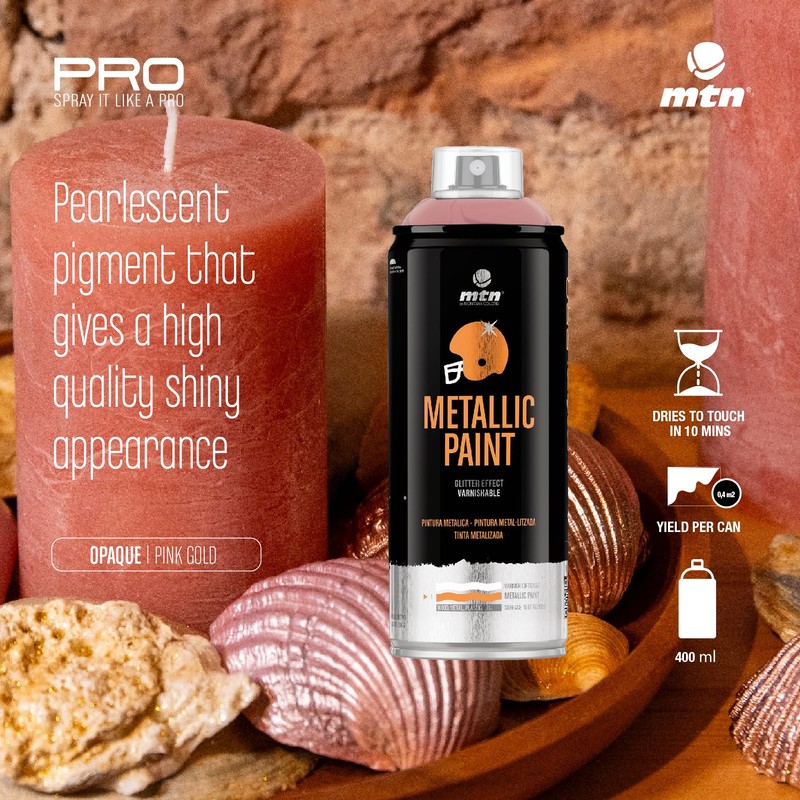 Montana Colors EX014PR1000 MTN PRO Pintura Metálica Oro Rosa, 1