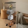 Cbhfmljd 4-Tier Wire Shelving Rack Shelf Household Kitchen Storage Metal