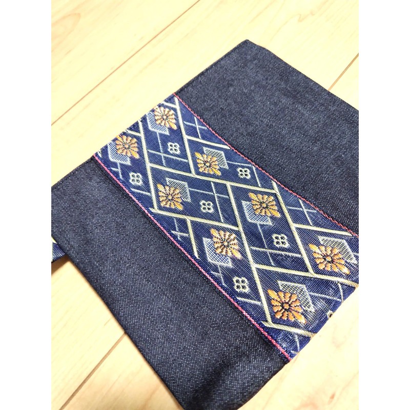 Japanese Modern Tatami Edge and Denim Pouch Made in Japan