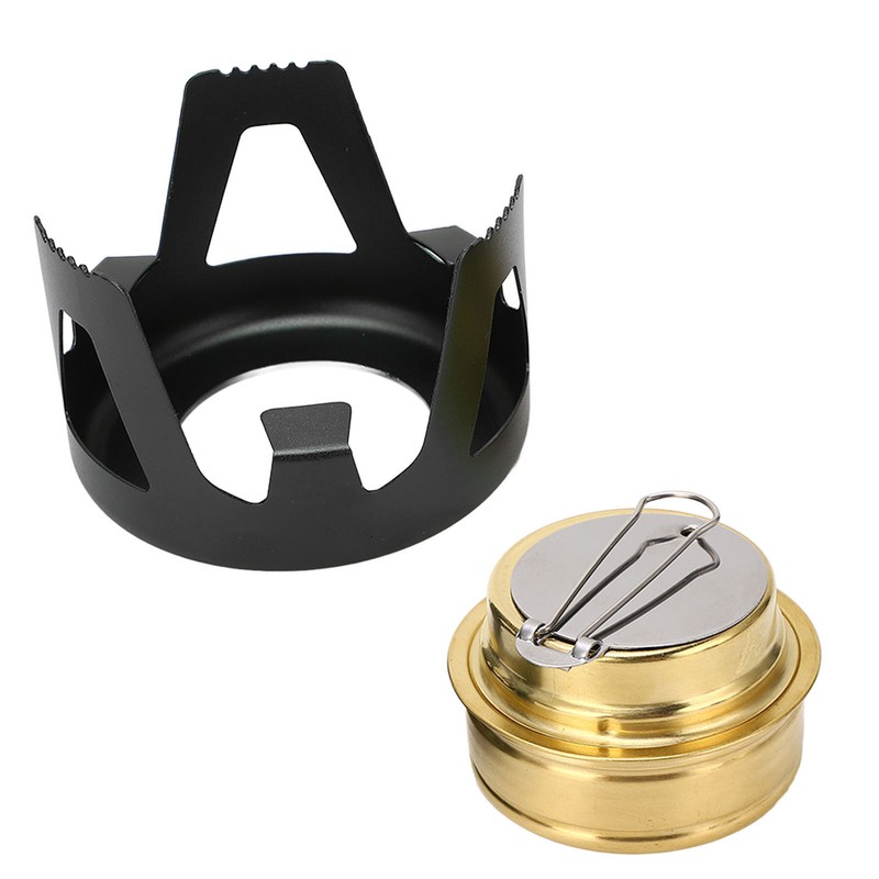 Mini Alcohol Stove Brass Aluminum Alloy Safe Windproof Portable Widely