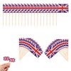 SHATCHI Union Jack Toothpicks British Sandwich Flags Food Cupcake Cocktail