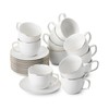 BTaT- White Tea Cups and Saucers, 8oz, Tea Cups Set