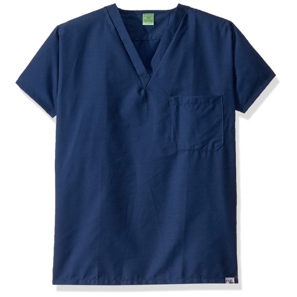 Fashion Seal Healthcare Men's Unisex Navy SimplySft Fash Scrub Shirt,