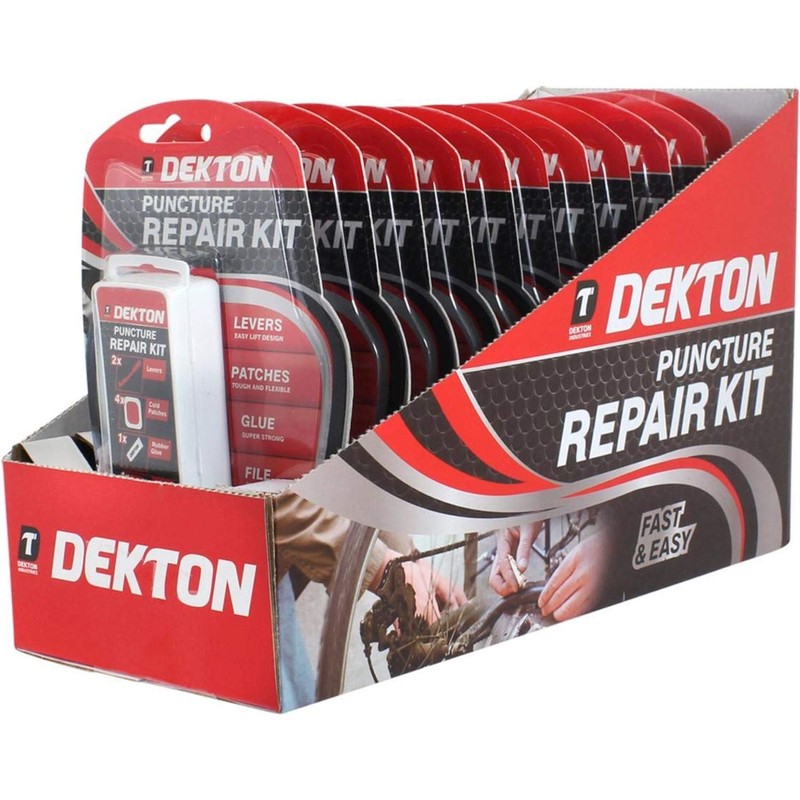DEKTON DT95710 Puncture Repair Kit, Black/Red