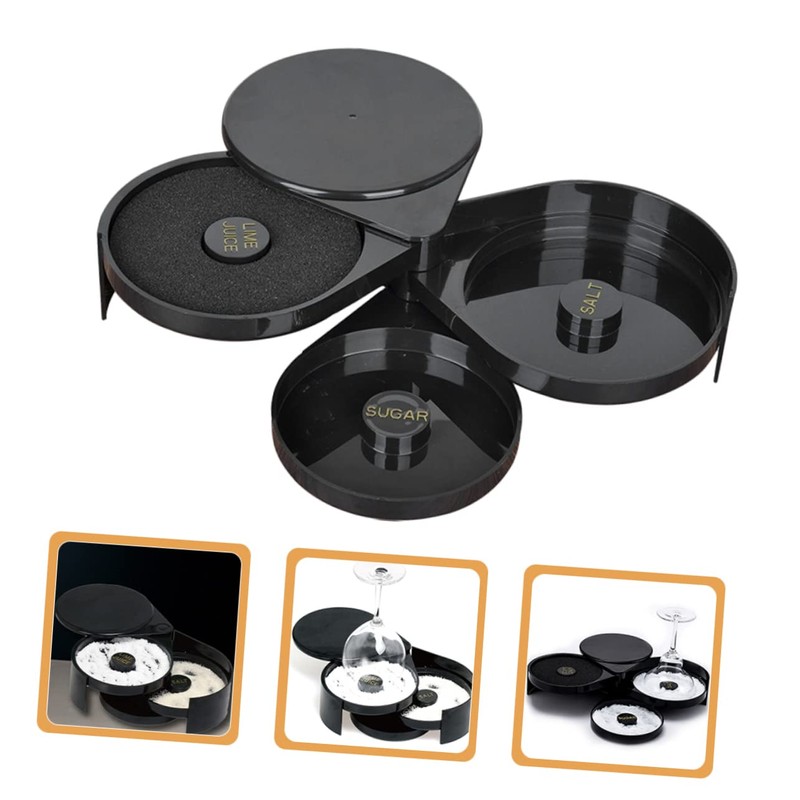 iplusmile Bar Salt Box Salt Rim Box Home Bar Seasoning