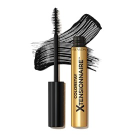 Revlon Máscara De Pestañas Alargadora, Serum Para Pestañas Y Máscara De Pestañas En Uno Colorstay Xtensionnaire De Revlon, Con Cepillo Cónico Para Pestañas Que Lucen E El Negro Más Negro 0,27 Onzas L
