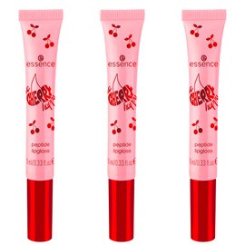 essence SO CHERRY happy peptide lipgloss, Nr. 02, Pink, feuchtigkeitsspendend, glänzend, strahlend frisch, vegan, ohne Parabene, ohne Mikroplastikpartikel, Nanopartikel frei, 3er Pack (3x10ml)